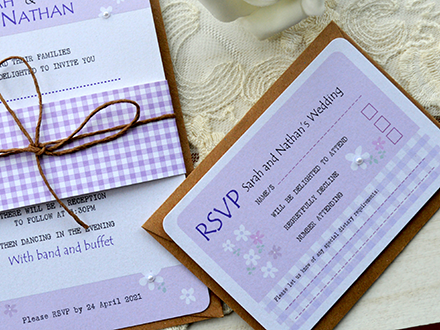 Gingham and Pearls RSVP